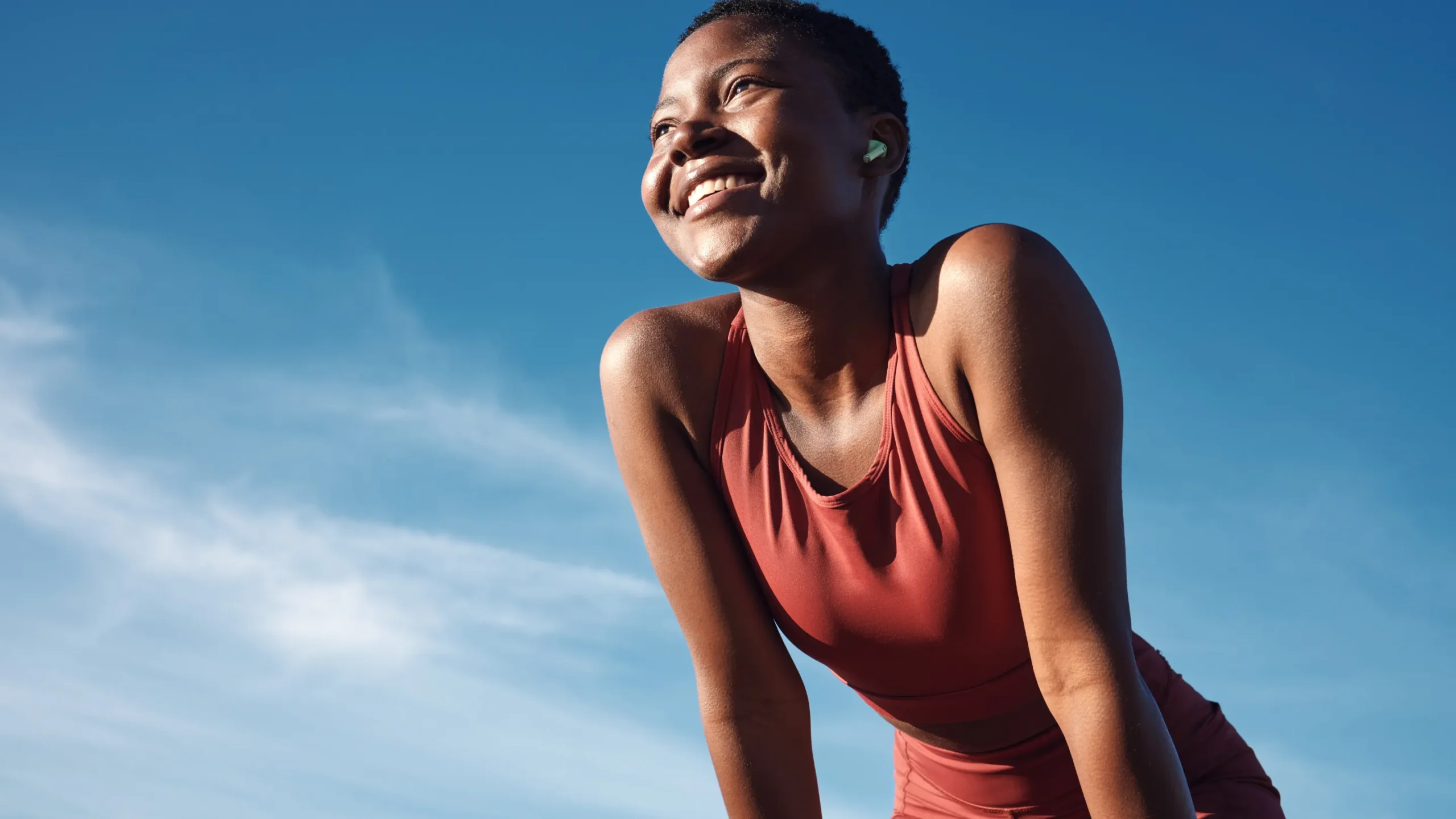 woman practicing sport